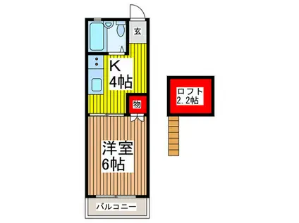 メゾン・ラ・テール(1K/1階)の間取り写真