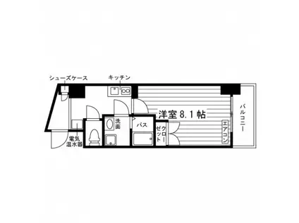 クオーレ神戸元町(1K/7階)の間取り写真