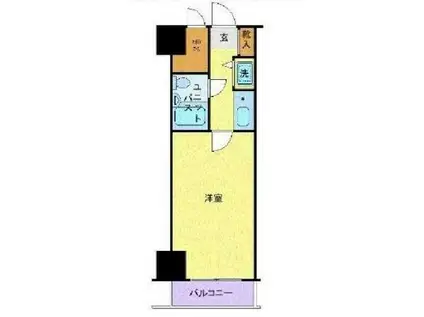 ルイシャトレ恵比寿(1K/3階)の間取り写真