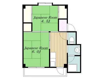 ビレッジハウス三田(2K/4階)の間取り写真