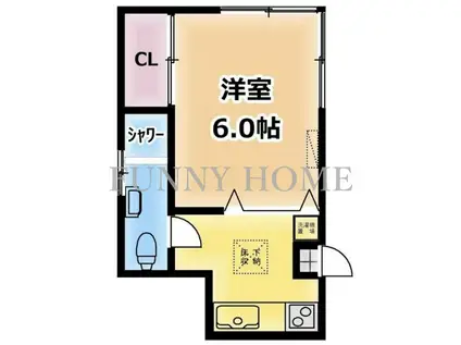 駒沢ハウス(1K/1階)の間取り写真