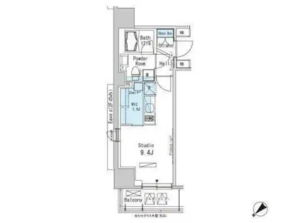 パークアクシス西巣鴨(ワンルーム/3階)の間取り写真