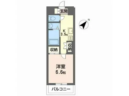 A LA MODE HINENO(1K/5階)の間取り写真