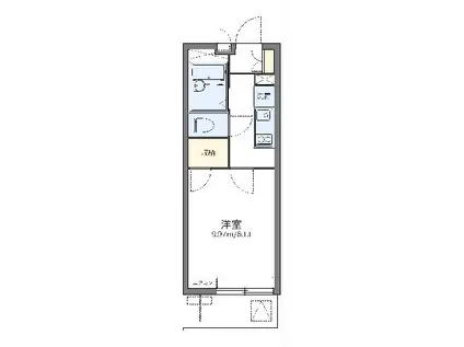 レオパレスセディチ(1K/2階)の間取り写真