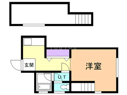 M.SHIBATA(1K/2階)の間取り写真