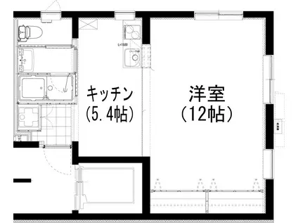ELLE PLAN(1DK/2階)の間取り写真