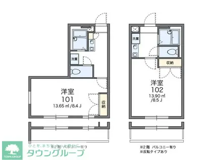 レオパレスヴェルドミール 9909(1K/1階)の間取り写真