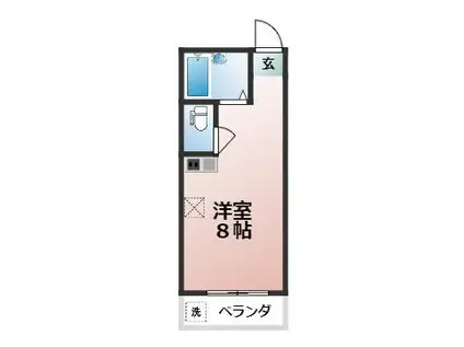 ライフ東埜(ワンルーム/2階)の間取り写真