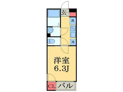 LNレセーナ(1K/1階)の間取り写真