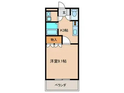 ウッド・ビレッジ21(1K/1階)の間取り写真