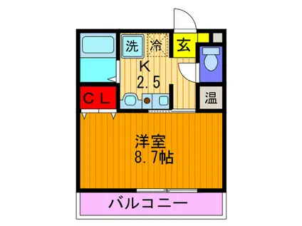 アルカザール天の川(1K/3階)の間取り写真