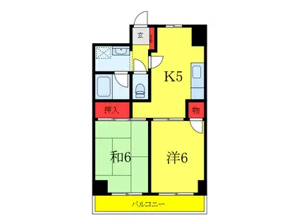 メゾン・ド・ジュリア(2DK/9階)の間取り写真