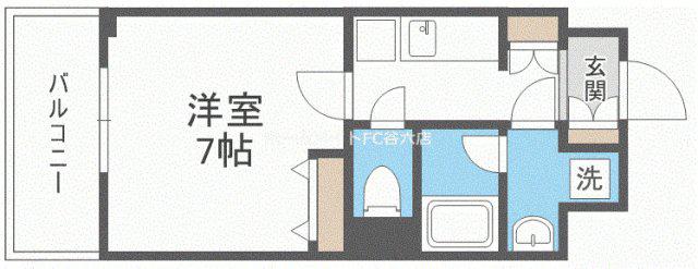 アーバネックス梅田西(1K/9階)の間取り写真