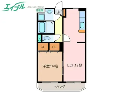 イル・コリーヌII(1LDK/3階)の間取り写真