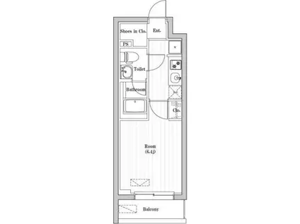 アーバンパーク登戸(1K/2階)の間取り写真