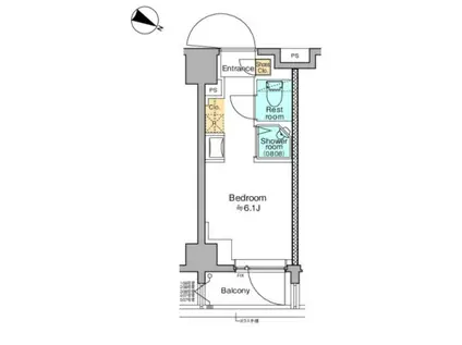 TOMORE田端(ワンルーム/1階)の間取り写真