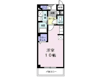 エステート・レイI(1K/1階)の間取り写真