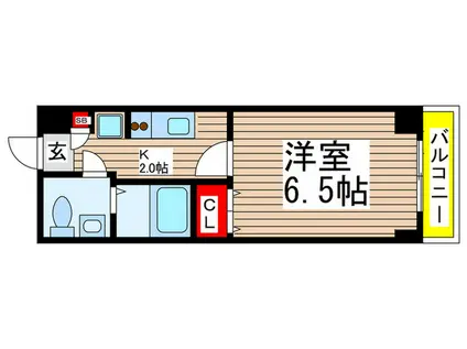 アリビオ八千代台西(1K/8階)の間取り写真