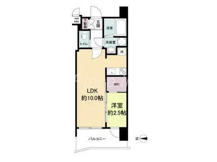 セレニテ西中島アリア弐番館(1LDK/2階)の間取り写真