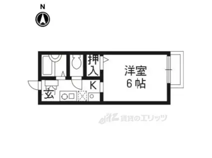 ハイツはなみずき(ワンルーム/2階)の間取り写真