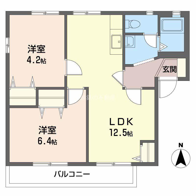 フレグランス大石(3DK/2階)の間取り写真