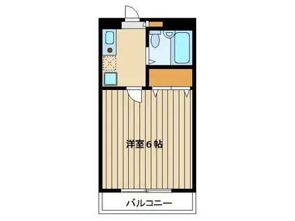 エスポワール園(1K/4階)の間取り写真