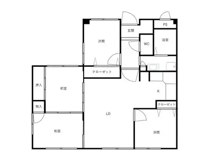 エスポワール八事(4LDK/3階)の間取り写真