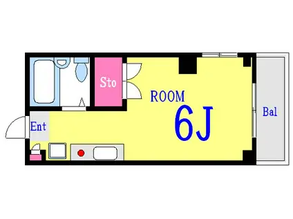 フォーレスト・リバーII(ワンルーム/1階)の間取り写真