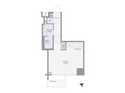 LA XEBEC東十条(ワンルーム/6階)の間取り写真