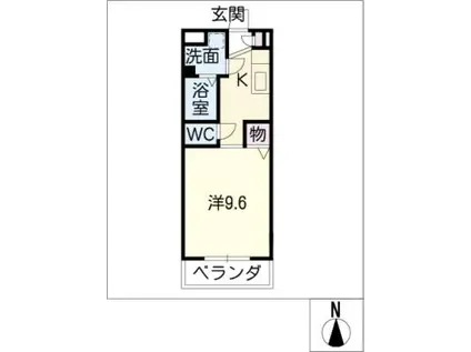 セントリバーヒルズひばりが丘 I(1K/3階)の間取り写真