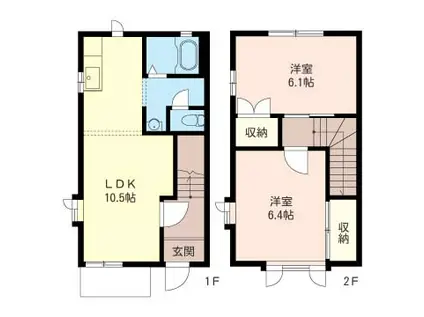 サニーホームズ(2LDK/1階)の間取り写真