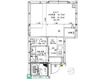 パークノート東日暮里(1K/1階)の間取り写真