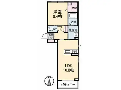 ソレイユコート高柳西町(1LDK/3階)の間取り写真