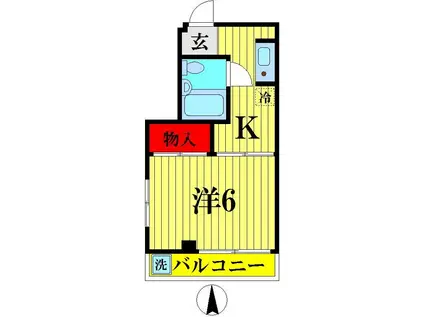 コーポ美佐(1K/3階)の間取り写真