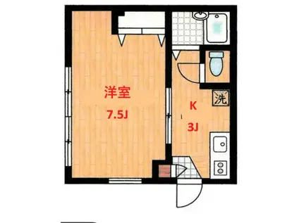 ピエッサ羽田(1K/1階)の間取り写真