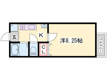 エトランス東洋高前(1K/2階)の間取り写真