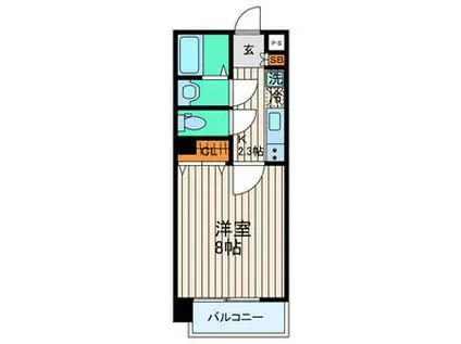 シティマンション木町通(1K/5階)の間取り写真