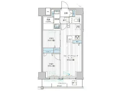 ワイズ本所(2LDK/3階)の間取り写真