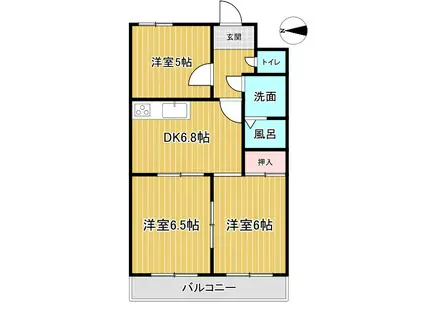 エトワール上田(3DK/7階)の間取り写真