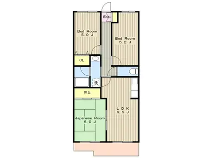 サンスーシー(3LDK/1階)の間取り写真