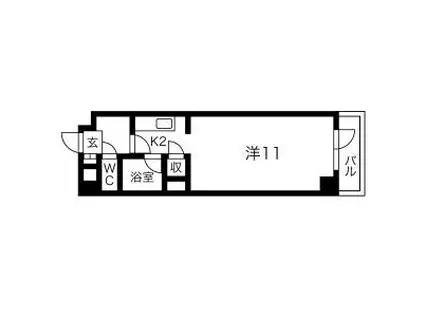 NACビル豊平(1K/3階)の間取り写真