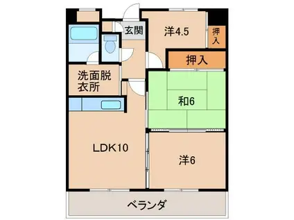 K.S.Tビル(3LDK/4階)の間取り写真