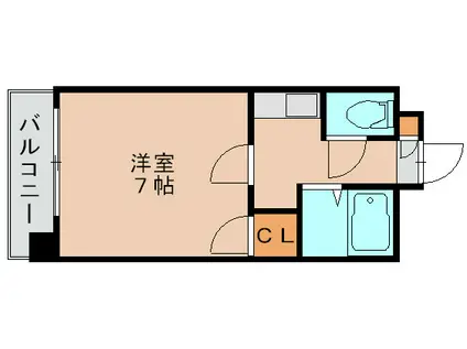 第5マルヤビル原田(1K/6階)の間取り写真