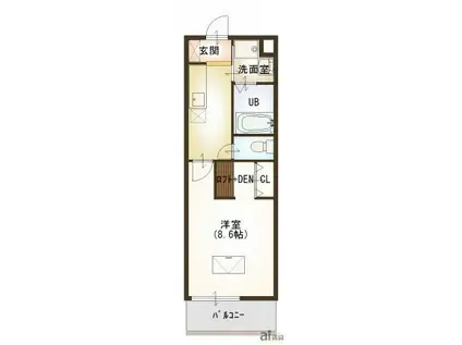 ルネスクレール(1K/3階)の間取り写真