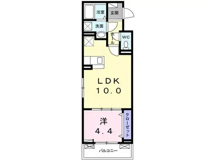 サン・クレールM(1LDK/2階)の間取り写真