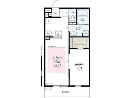 リブリ・SAN FELICE(1LDK/2階)の間取り写真