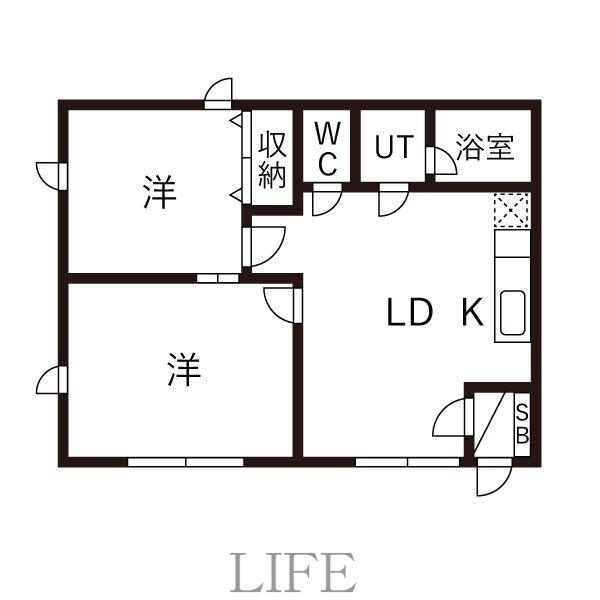 第2菊水マンション(2DK/2階)の間取り写真