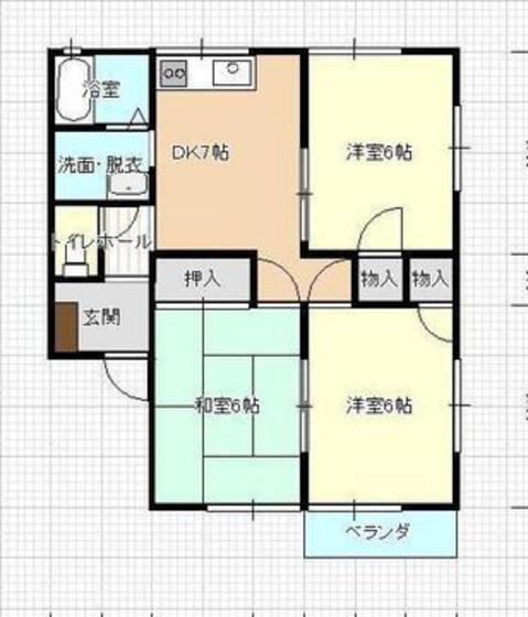 MMハイツ(2LDK/2階)の間取り写真