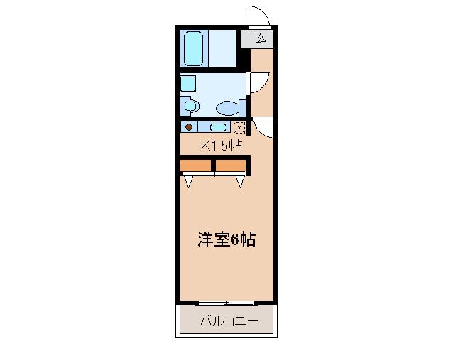 ZESTY神楽坂II(1K/1階)の間取り写真