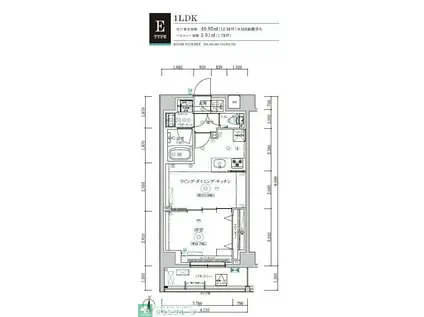 RELUXIA森下II(1LDK/4階)の間取り写真